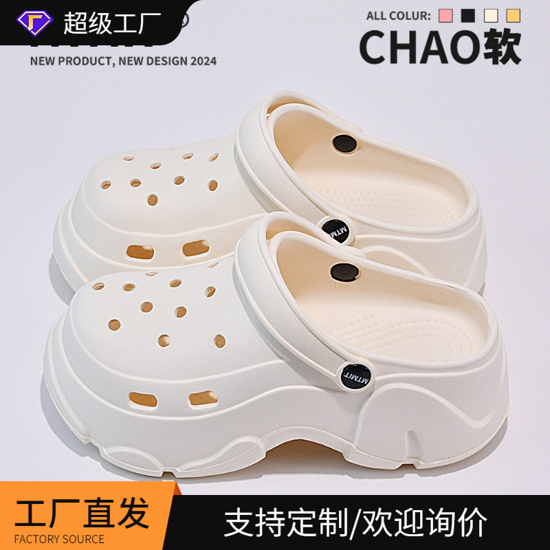 Cartoon Wear-Resistant Summer Baotou Slippers Non-Slip Eva New Non-Stinky Clogs Women's Casual Outer Wear Work Clothing Two-Wear