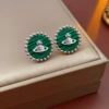 Серебристый, зелёный, серебряный штифт