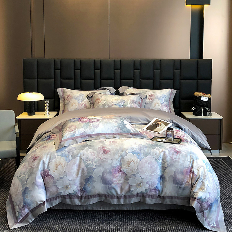 2024 nuevo traje de cuatro piezas de impresión digital de algodón 50S