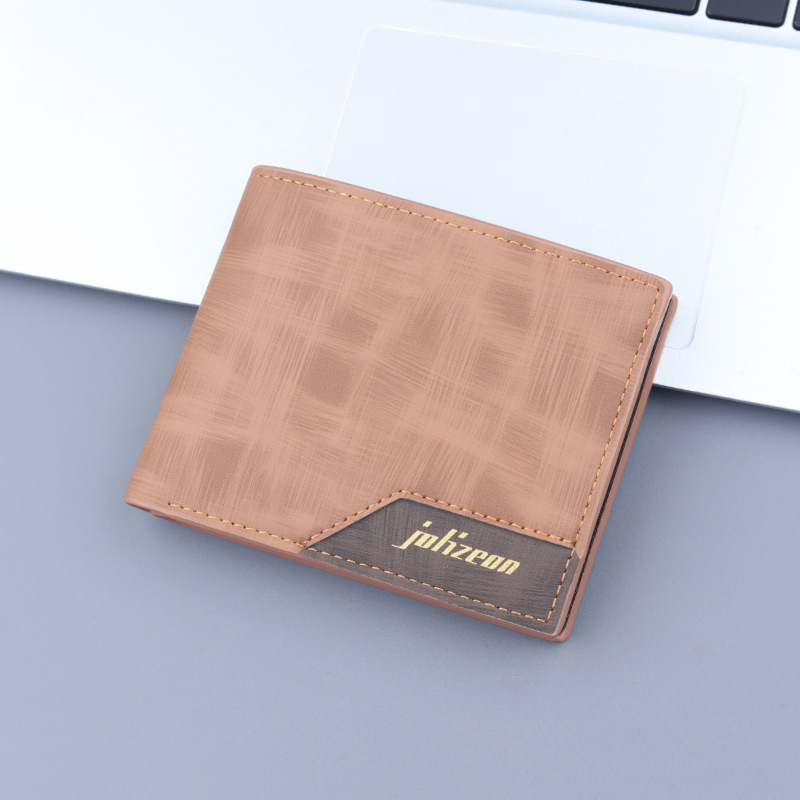 Cartera corta de los hombres cartera de los hombres bolso de la tarjeta cartera integrada cartera corta de los hombres retro nuevo monedero de gran capacidad