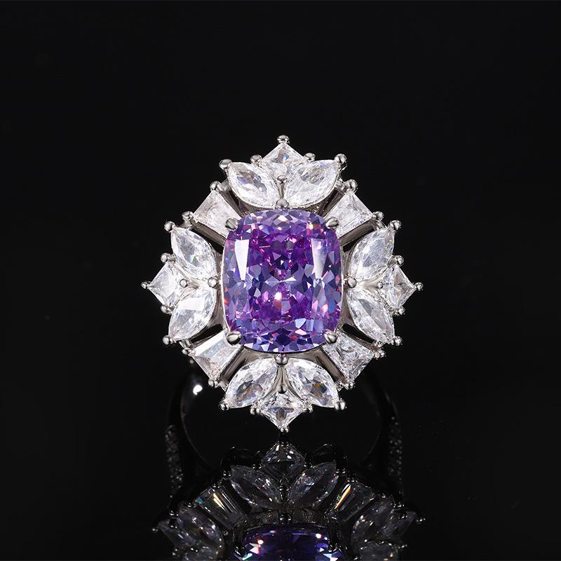 2024 nueva joyería Zhuang Shengsheng fondo de cobre chapado en oro simulación nido de pájaro cortado naranja rojo a azul traje simple mujer 10*12