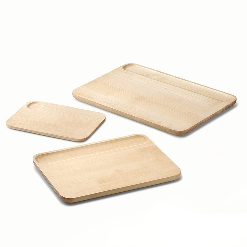 Junta de corte de madera multifuncional doméstica placa de corte de verduras bandeja de pan de frutas placa de rollo con ranura de jugo conjunto de placa de corte