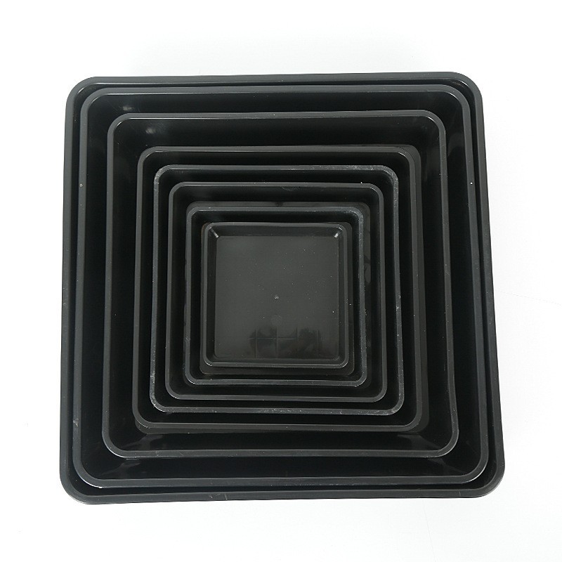 Suministro del fabricante de bandejas cuadradas para macetas, bandejas recolectoras de agua, bandejas cuadradas de plástico, bases cuadradas para macetas, venta al por mayor