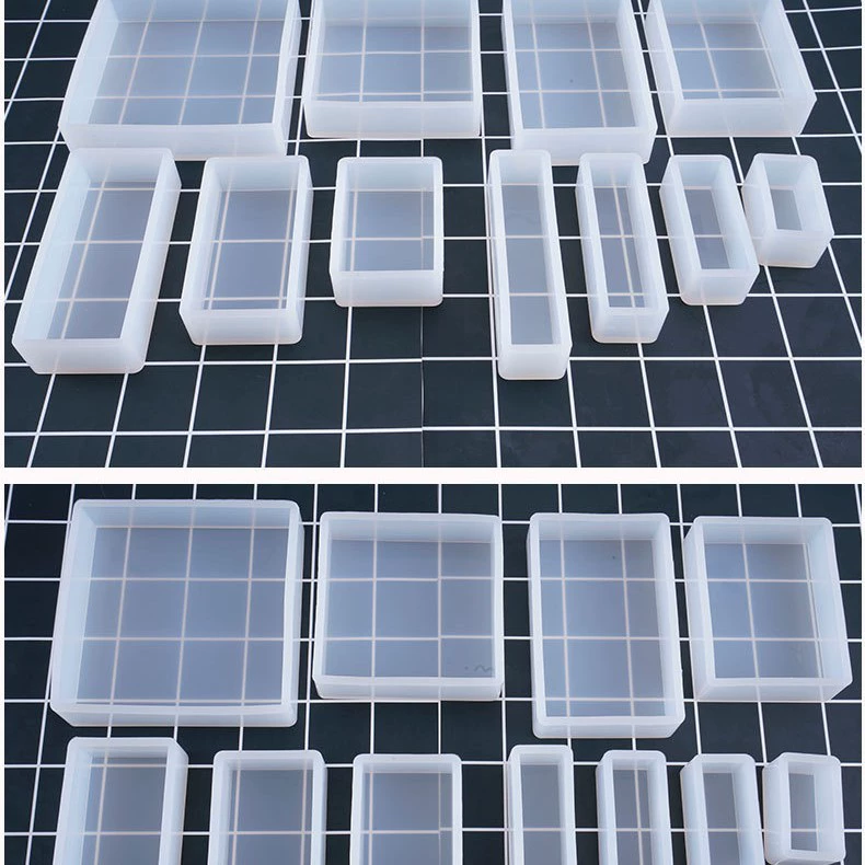 Rectangular silicone mold, cube, accessory, handmade, mirror effect