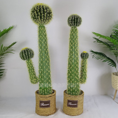 廠家直銷 仿真沙漠綠植仙人掌 塑料假仙人球 布景裝飾盆栽仙人棒