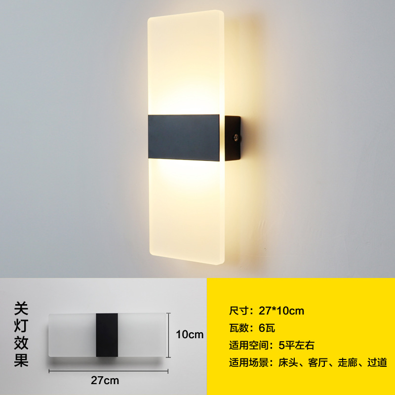 Lámpara de Pared LED de Acrílico para Dormitorio y Pasillo