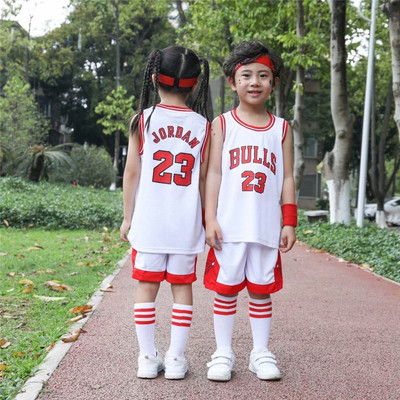 儿童篮球服公牛湖人8号23号24号球衣套装小学生男女比赛训练