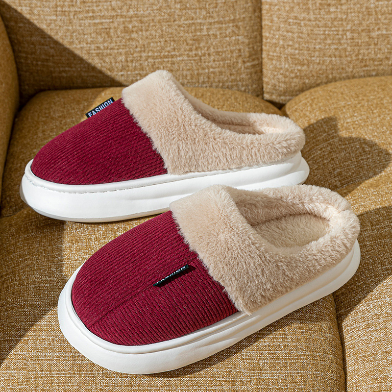 Women's Cotton Slippers 2025 New Autumn and Winter Indoor Non-Slip Plush Warm Maternity Shoes for Elderly Men Slippers Women's Cotton Slippers 2025 New Autumn and Winter Indoor Non-Slip Plush Warm Maternity Shoes for Elderly Men Slippers
