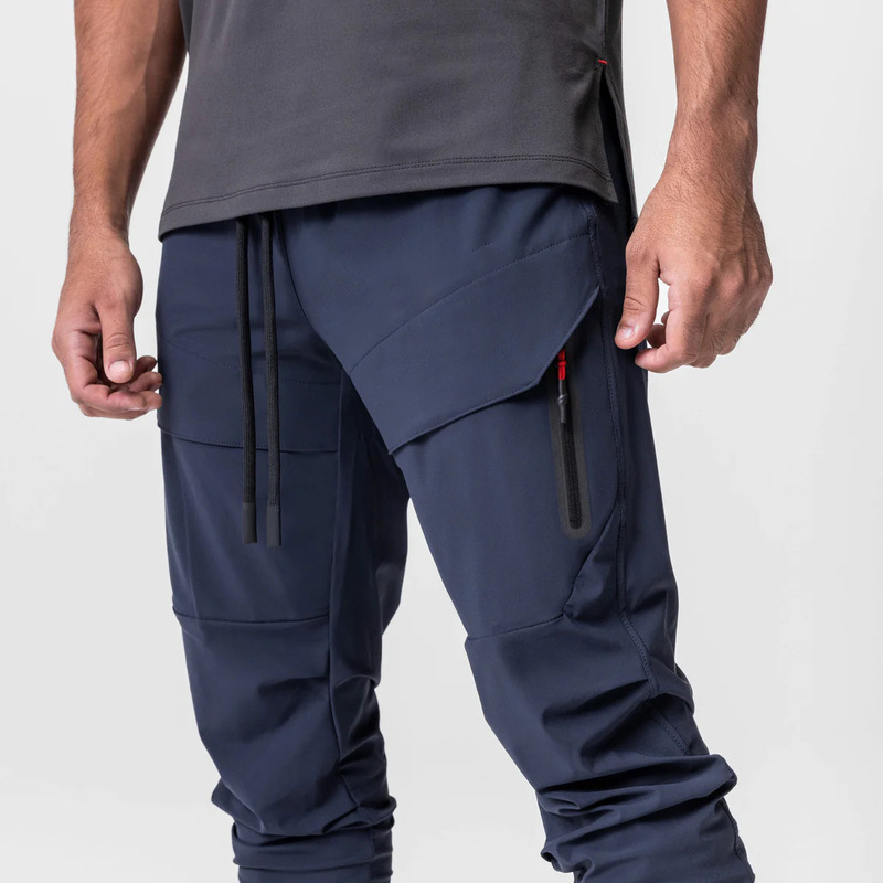 2023 春と秋の新メンズトレンディなブランドカジュアル多用途スウェットパンツ作業服マルチポケットフィットネス|undefined