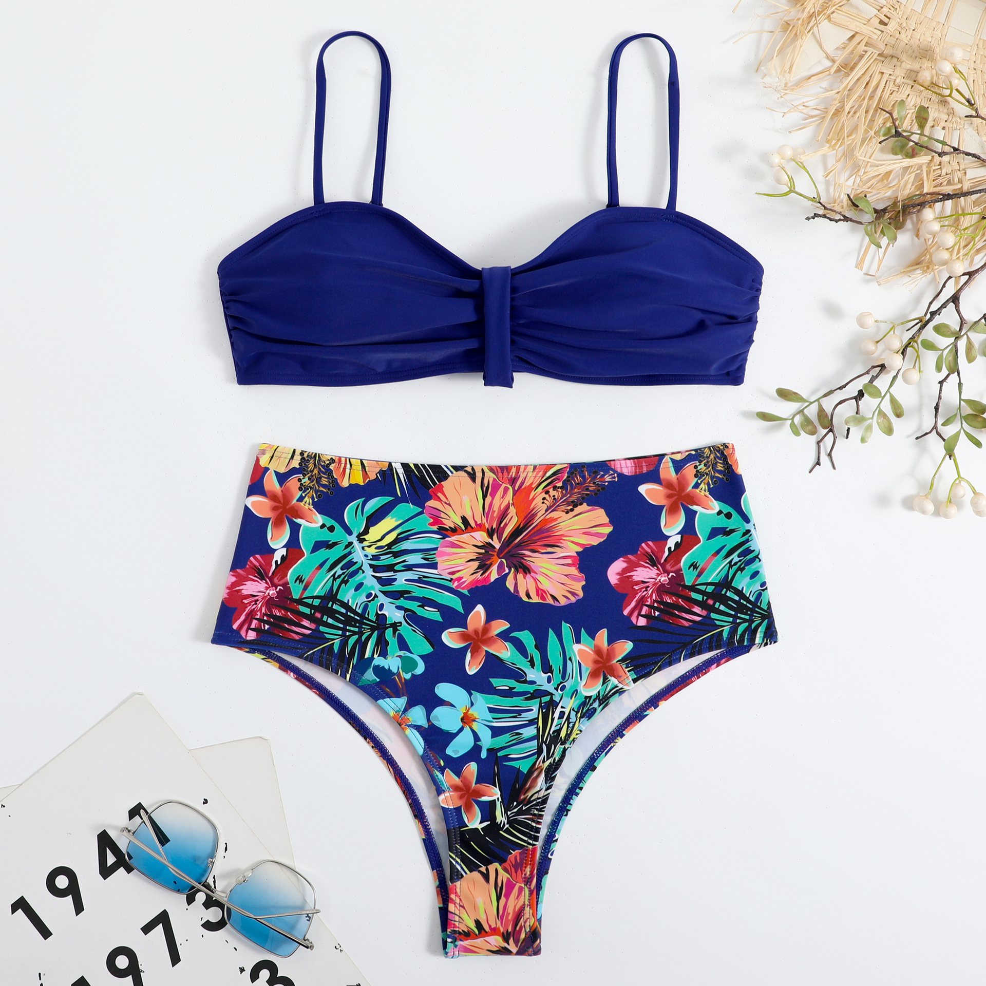 Mujeres Floral Ditsy Juego De 2 Piezas Bikinis Traje De Baño display picture 7