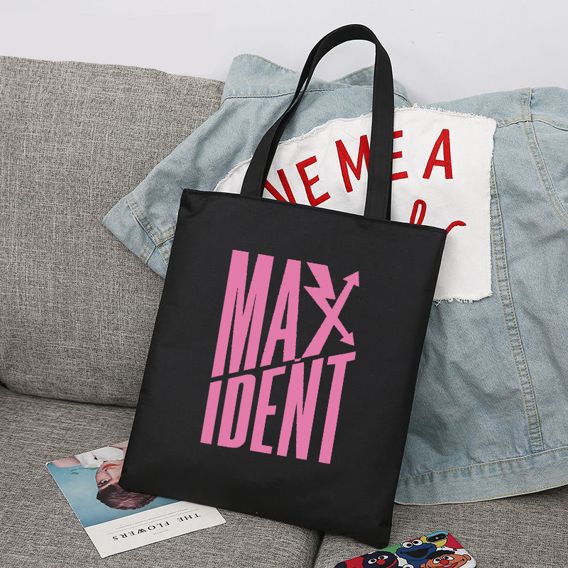 Niños calmados maxident periférico impreso lienzo bolso de hombro estudiante bolsa de compras portátil comercio exterior global