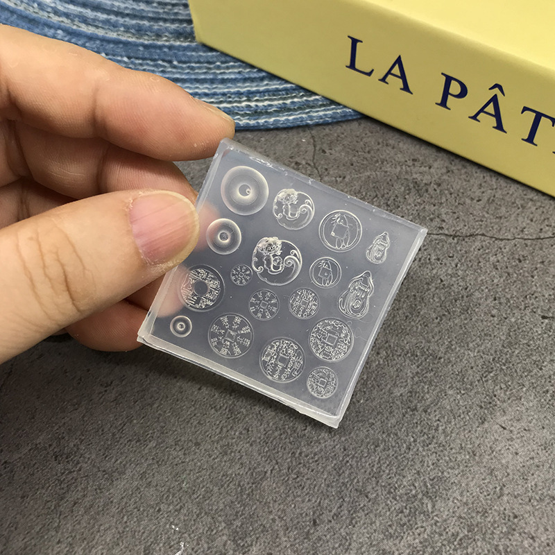 跨境批发蝴蝶结硅胶美甲模具立体链条串珠浮雕花纹穿戴甲装饰工具|undefined