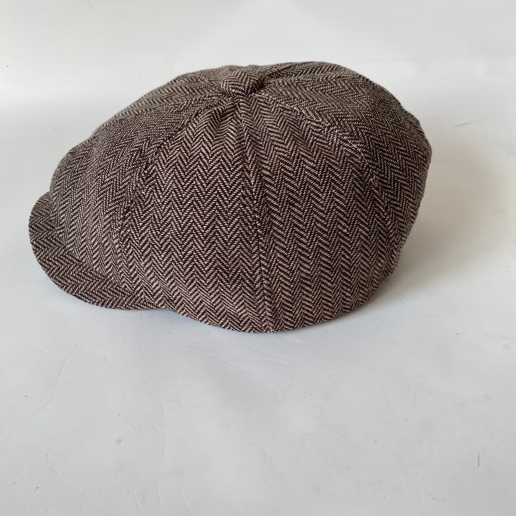 Unisex Herringbone octagon hat for men Newsboy Hat Retro forward hat beret tidal forward hat_voghion.com