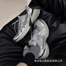 新款耐尅官V2K男女鞋时尚run运动网面透气运动休闲厚底老爹跑步鞋