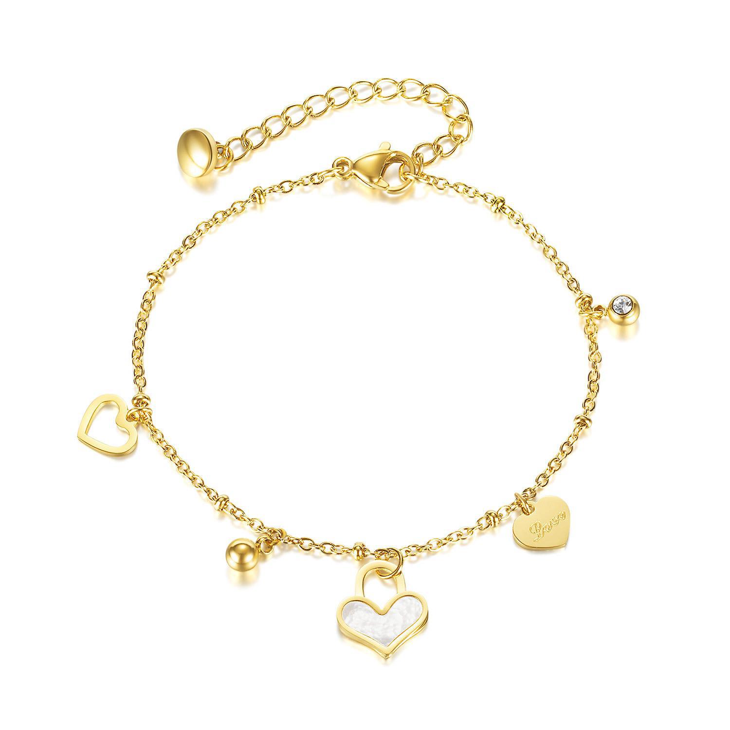 Internet celebridad elegante joyería simple moda titanio acero pulsera nicho diseño versátil amor Shell Acero inoxidable pulsera