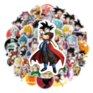 50 Anime Dragon Ball Stickers Laptop Suitcase Electric Car Water Cup Stickers Dragon Ball