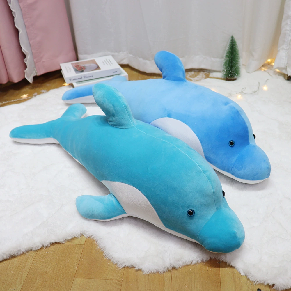 Мягкая милая плюшевая игрушка Marine Life, милая кукла-Дельфин с трехмерными глазами, детская подушка для сна, подарок в наличии