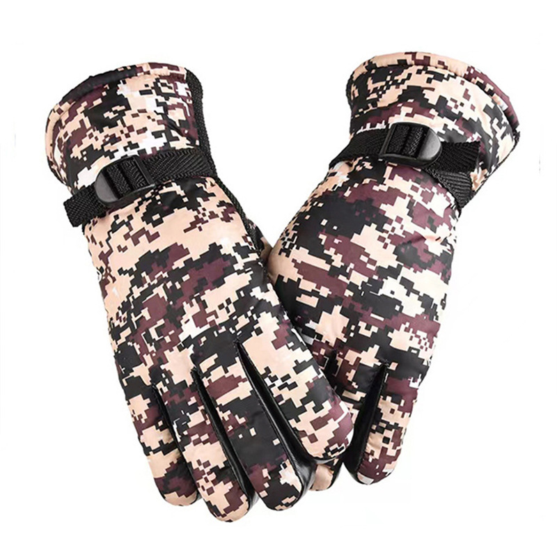 Gants d'hiver unisexes en velours épais pour étudiants, antidérapants, froids et chauds, pour fans militaires, ski, gants de sport en plein air, camouflage_voghion.com