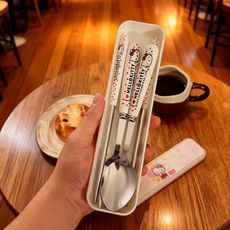 포크, 스푼, 젓가락 3종 세트 + 신형 인쇄 케이스 K