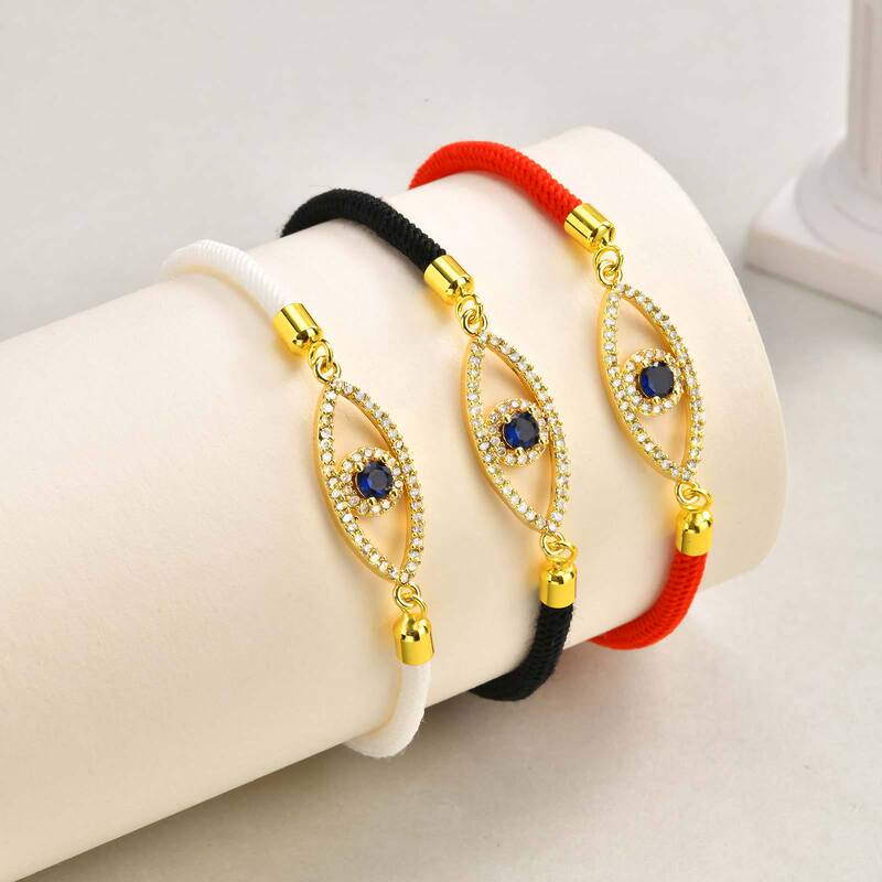 Hot Selling Devil's Eye Element Copper Material Tree of Life Eye of Redemption Milan Rope Bracelet Adjustable Pbr-288