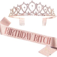 Birthday Bitch Sash & Crown Tiara Kit  ����Ů���玧�ʹ����b