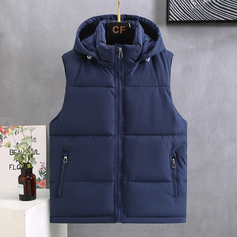 Herren Kapuzenweste - Warme Baumwollweste Für Herbst Und Winter_voghion.com