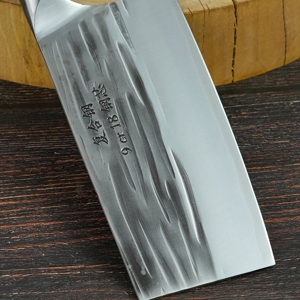 Dragon Water Knife 90Cr18Mov All-Steel Forged Hammer-Patterned Cutting Knife for Home Kitchen Use
