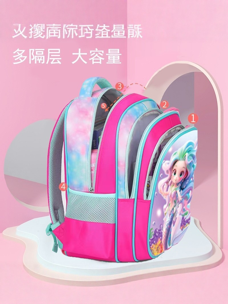3DEVA transfronterizo de tres piezas de tirón mochila escolar de casca dura mochila escolar para niños niñas y niñas mochila escolar para niños caza demonios