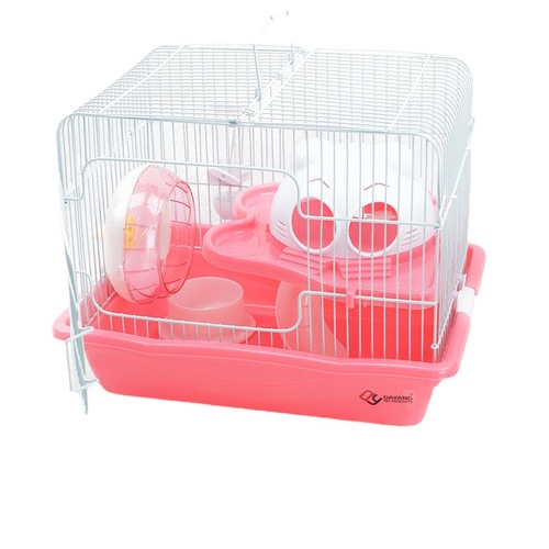 Dayang cat head hamster cage plus large running wheel hamster cage bear cub cage rat nest hamster house large cage double layer cage