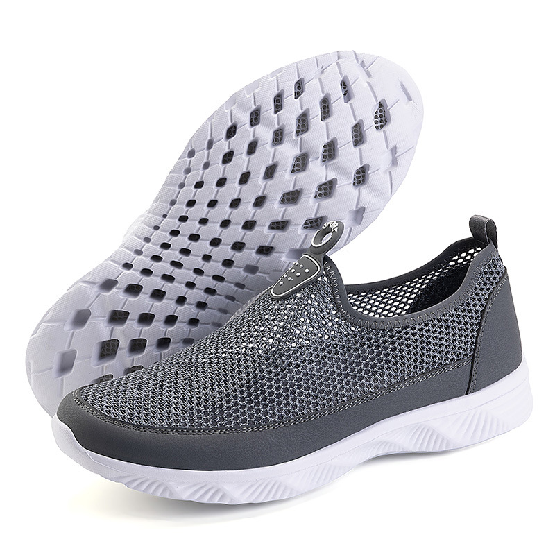 Slip-On Plus tamaño pareja zapatos ligeros transpirables slip-on zapatillas volando tejidos zapatos casuales de las mujeres zapatos de los hombres zapatos de los deportes al aire libre