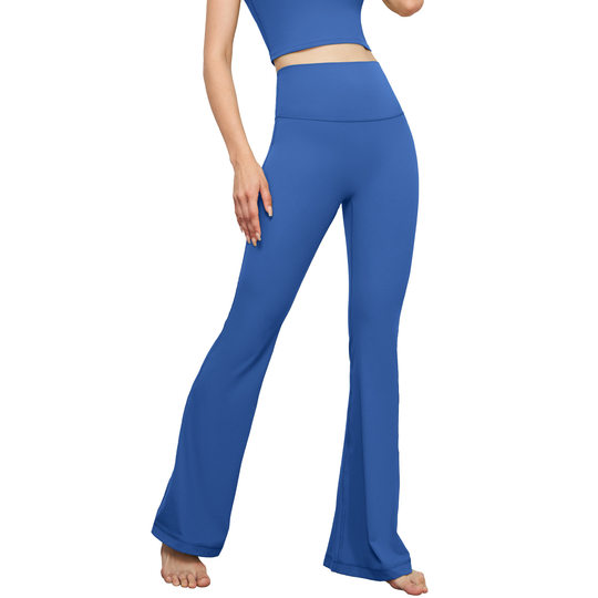 Nuls Youth Micro Yoga Pants Women's Clothing Spring and Summer Hip-lifting Sports Pants Fitness High Waist Wide Leg Pants Tight Flare Pants