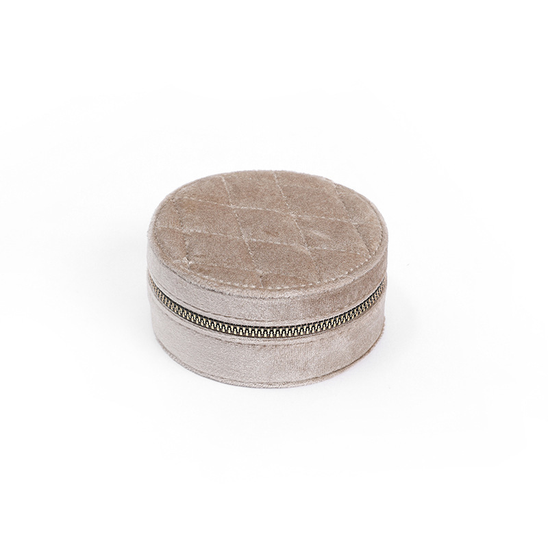 Moda retro terciopelo multifuncional portátil caja de joyas exquisitas pendientes de viaje pendientes collar caja de almacenamiento de joyas