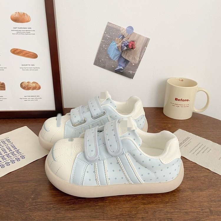 Campus de viento concha cabeza velcro zapatos blancos para mujeres 2026 primavera nuevos zapatos de suela gruesa zapatos de pan zapatos casuales