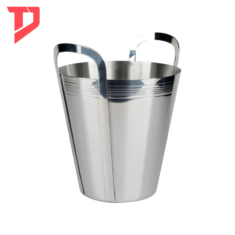 Cubo de champán de acero inoxidable 3L cubo de hielo Cubo de cerveza helada suministro directo de fábrica bar KTV Hotel Cubo de vino