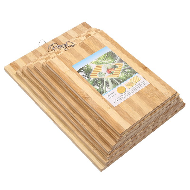 Tabla de Cortar de Bambú Antideslizante, Antibacteriano, Doble Cara para Cocina