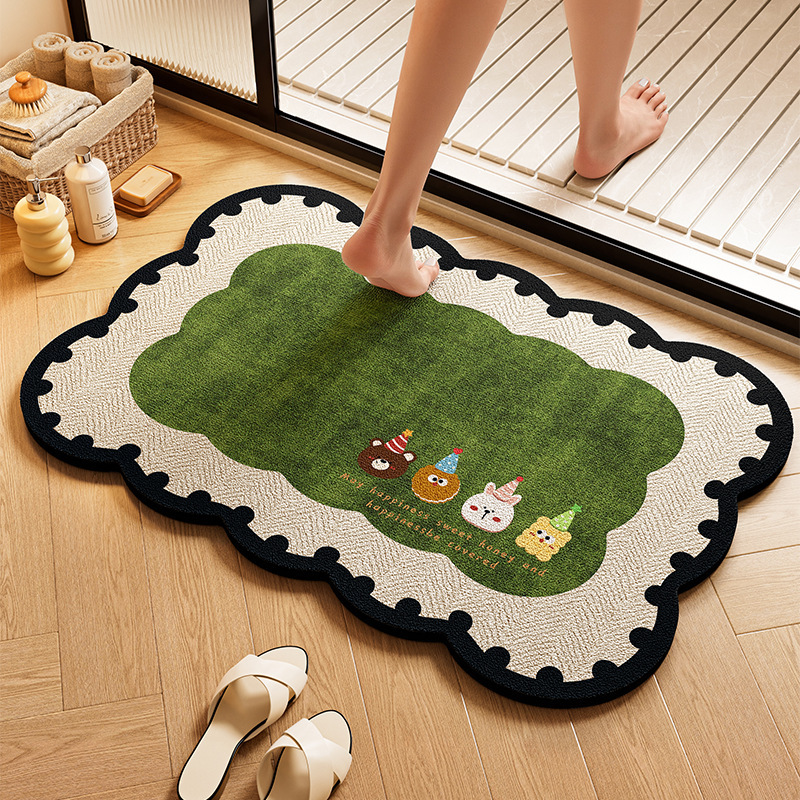 浴室地垫软硅藻泥脚垫新款家用厕所洗漱台防滑垫加厚地毯卫生间垫