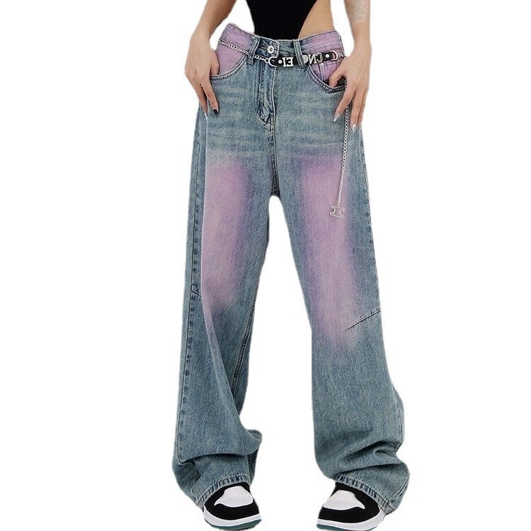 New High Waist Jeans Women's Summer Loose Wide Leg Design Elegant Casual Fashion All-match Straight Long Pants New High Waist Jeans Women's Summer Loose Wide Leg Design Elegant Casual Fashion All-match Straight Long Pants