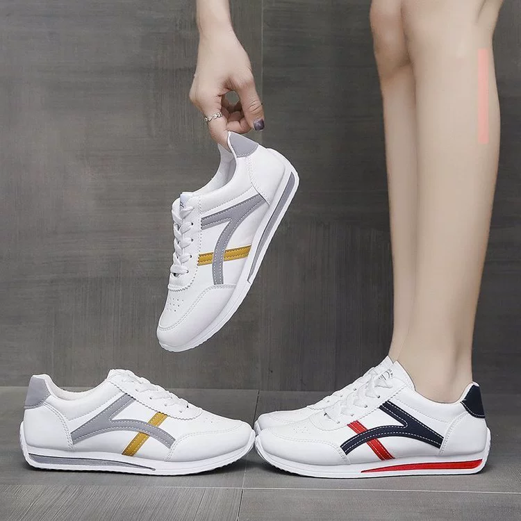 Tide, demi-season sports white shoes, footwear, 2023, for import, for running