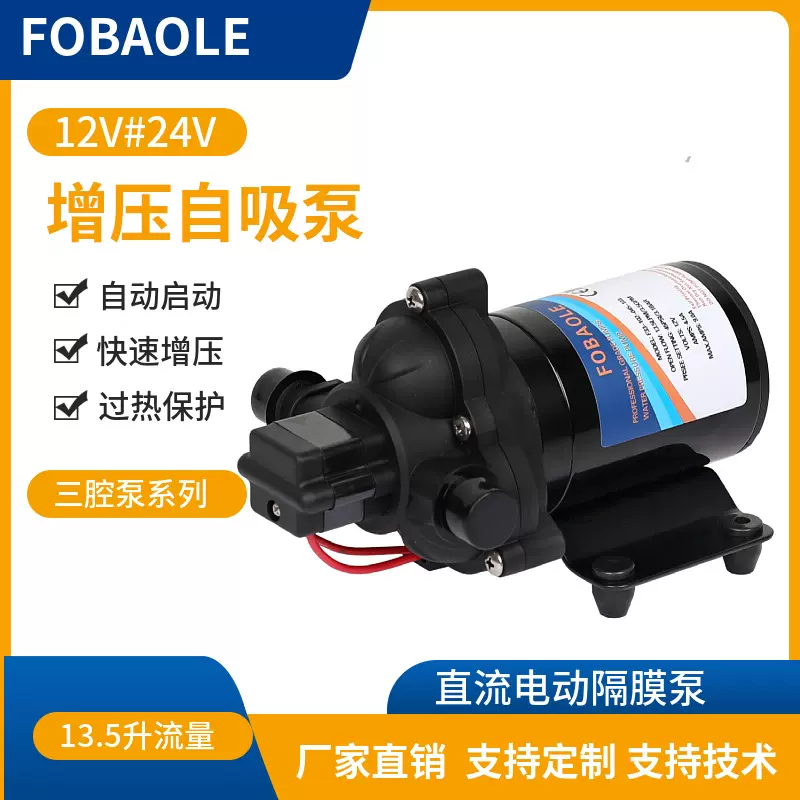 促销款跨境直流电动12V24V隔膜泵房车游艇生活增压供水自吸清水泵