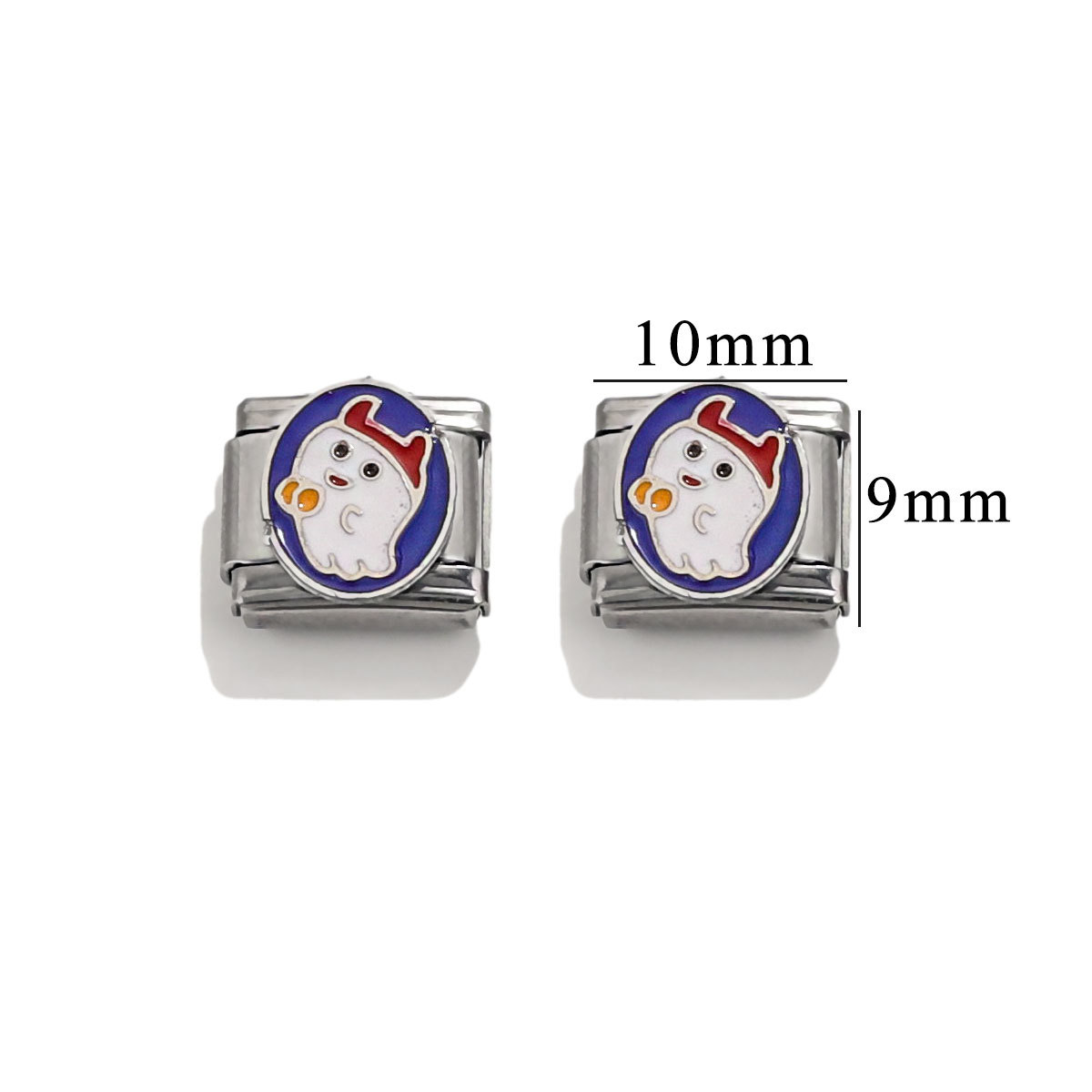 Titanio acero amor estampado patrón de goteo de aceite DIY pulsera de módulo italiano pulsera de encanto italiano