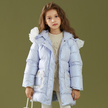 女童羽绒服 23冬装新款中大童洋气大毛领韩版羽绒服 湖州织里童装