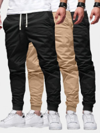 Cross-border High Street nuevos pantalones de color sólido para hombres pantalones deportivos para hombres jóvenes