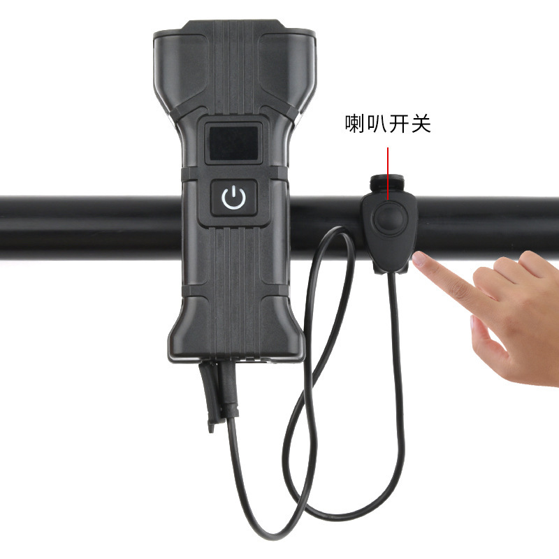 Transfronterizo nuevo doble T6 luz de la bicicleta de carga USB pantalla eléctrica al aire libre impermeable Riding iluminación bicicleta de montaña faro