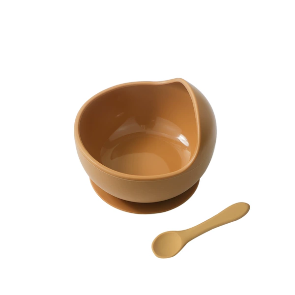 Yellow silicone spoon