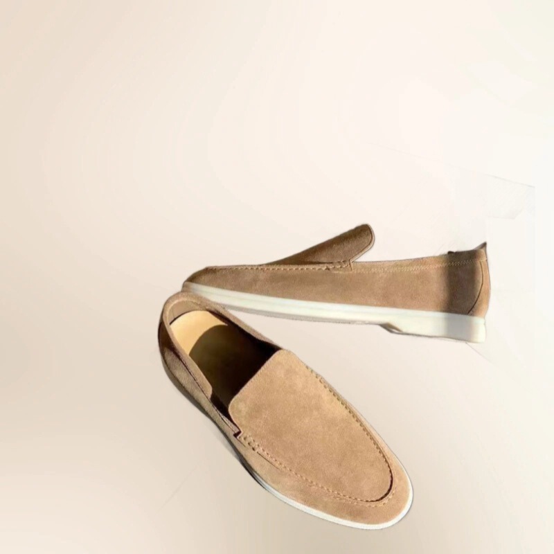 In-Stock Men's Summer Loafers Casual Flat Shoes Slip-On Driving Shoes Cross-Border Large Sizes