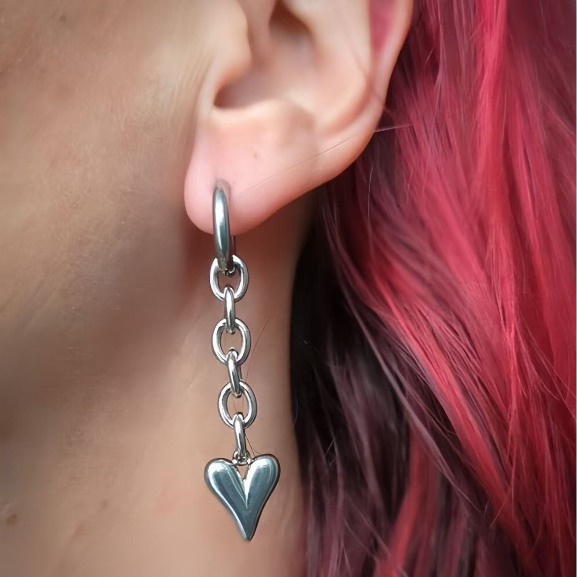 French Sweet Fashion Ear Ring Detachable Trendy Small Love Earrings Temperament All-match Earrings Hoop earring