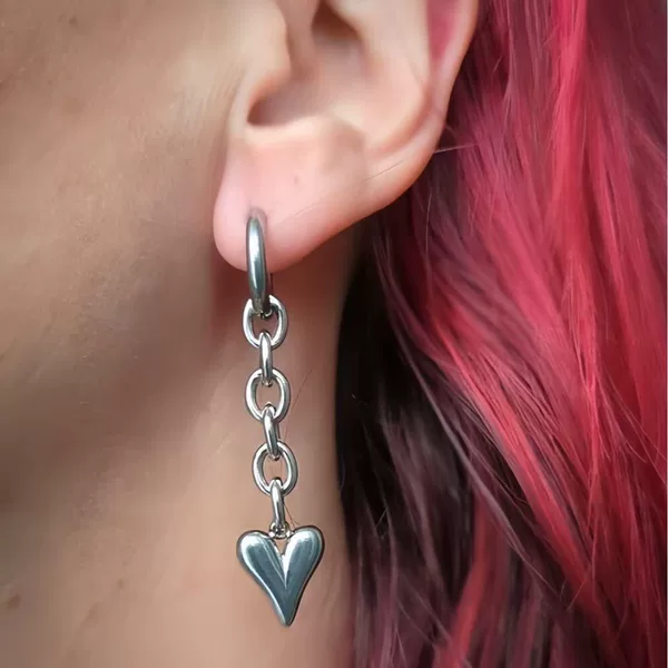 French Sweet Fashion Ear Ring Detachable Trendy Small Love Earrings Temperament All-match Earrings Hoop earring