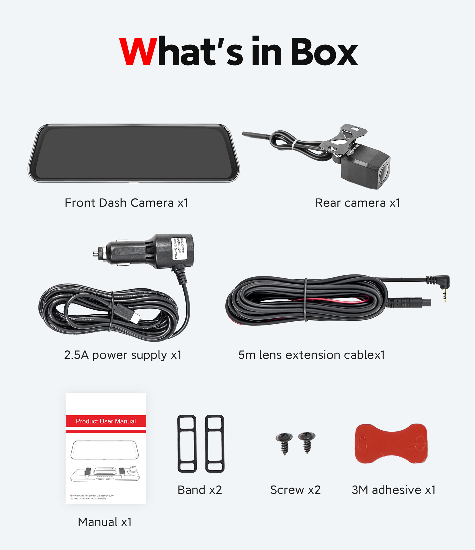 Cross-Border Driving Recorder 10inch Front Adas and Rear Bsd Blind Spot Warning Wifi Inter-Connected Driving Recorder