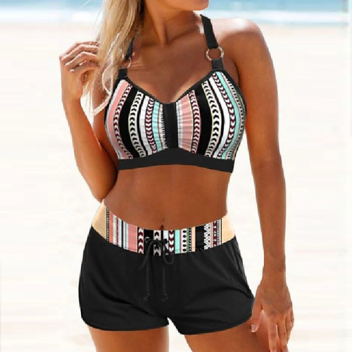 Fashionable, sexy, trendy split swimsuit for swimming, beach, and hot spring; European and American-style sexy swimwear