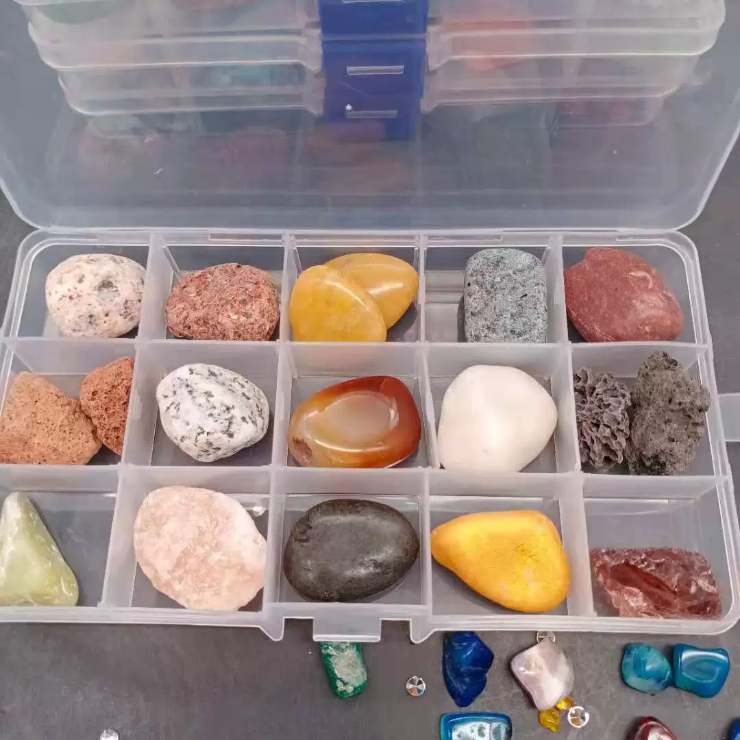 Natural ore, sample, gift box, archeological set, with gem, training